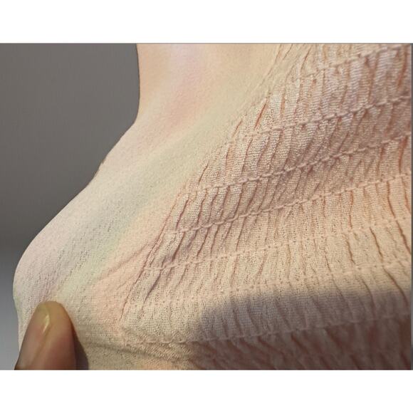 -TOP WOMEN Crop Wild Fable Size Med Lace Long Sleeves Pink C 17” L 19” SL 26” - Picture 6 of 10